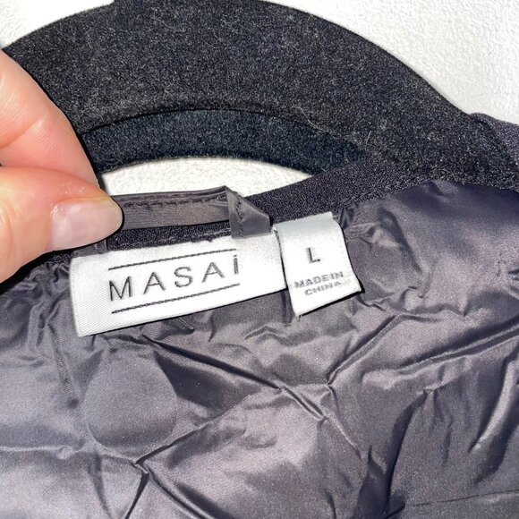 MASAI Copenhagen Down Black Puffer Vest Lagenlook Size Large - Picture 9 of 13